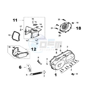 VCLIC EVP drawing CRANKCASE COVER WITHOUT SENSOR