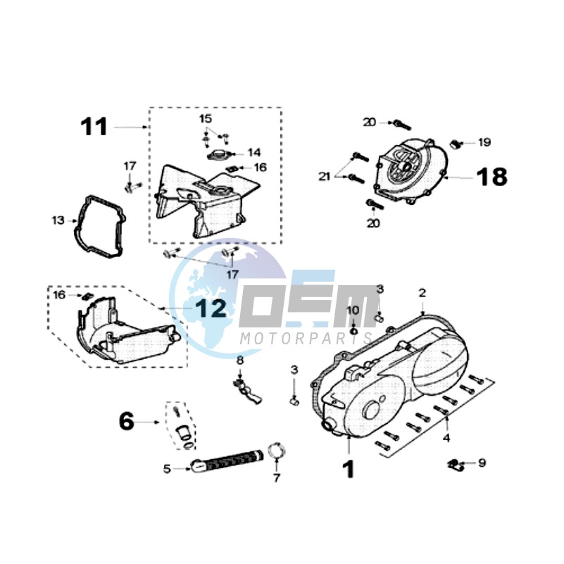 CRANKCASE COVER WITHOUT SENSOR