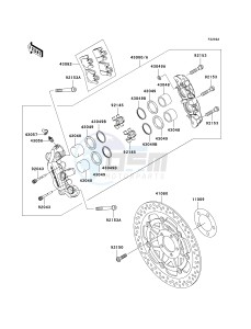 VN 1600 B [VULCAN 1600 MEAN STREAK] (B1-B2) [VULCAN 1600 MEAN STREAK] drawing FRONT BRAKE-- B2- -