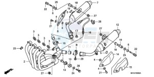 CBF1000T9 UK - (E / ABS MKH) drawing EXHAUST MUFFLER