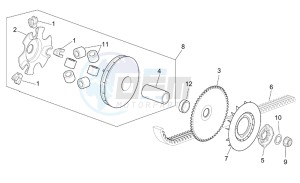 Scarabeo 50 4t 2v e2 drawing Variator