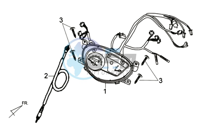 DASHBOARD / SPEEDOMETER CABLE / WIRING HARNASS