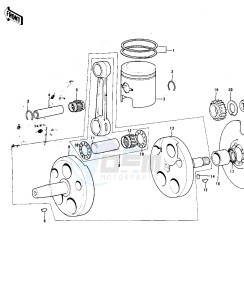 KX 125 (-A) drawing CRANKSHAFT_PISTON_ROTARY VALVE