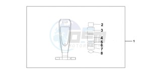 VT750C9 Ireland - (EK / MME) drawing LEATHER TANK BELT