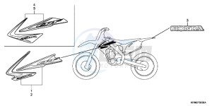 CRF250RD CRF250R Europe Direct - (ED) drawing MARK