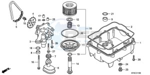 VTR2509 U drawing OIL FILTER/OIL PAN/OIL PU MP