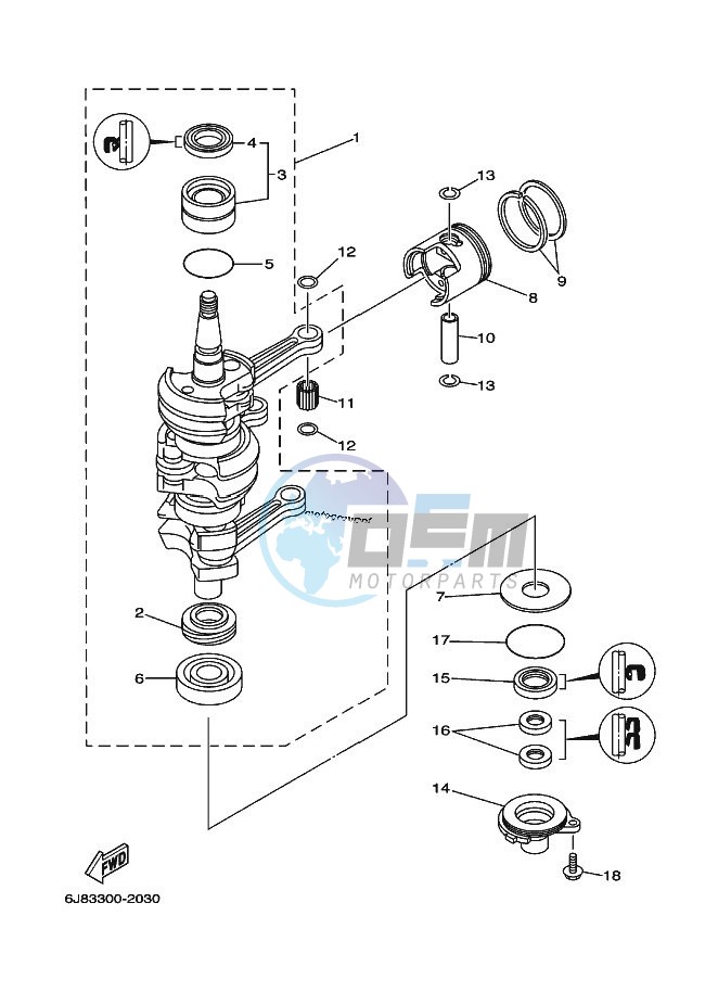 CRANKSHAFT--PISTON