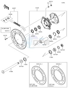 KX250F KX252AJF EU drawing Rear Hub