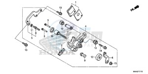 NC750XDG SH125AS UK - (E) drawing PARKING BRAKE CALIPER