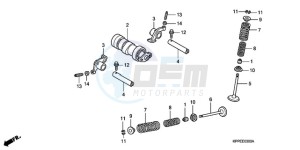 CBR125RWA France - (F / CMF WH) drawing CAMSHAFT/VALVE