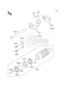 ZG 1000 A [CONCOURS] (A20) A20 drawing GEAR CHANGE DRUM_SHIFT FORK-- S- -