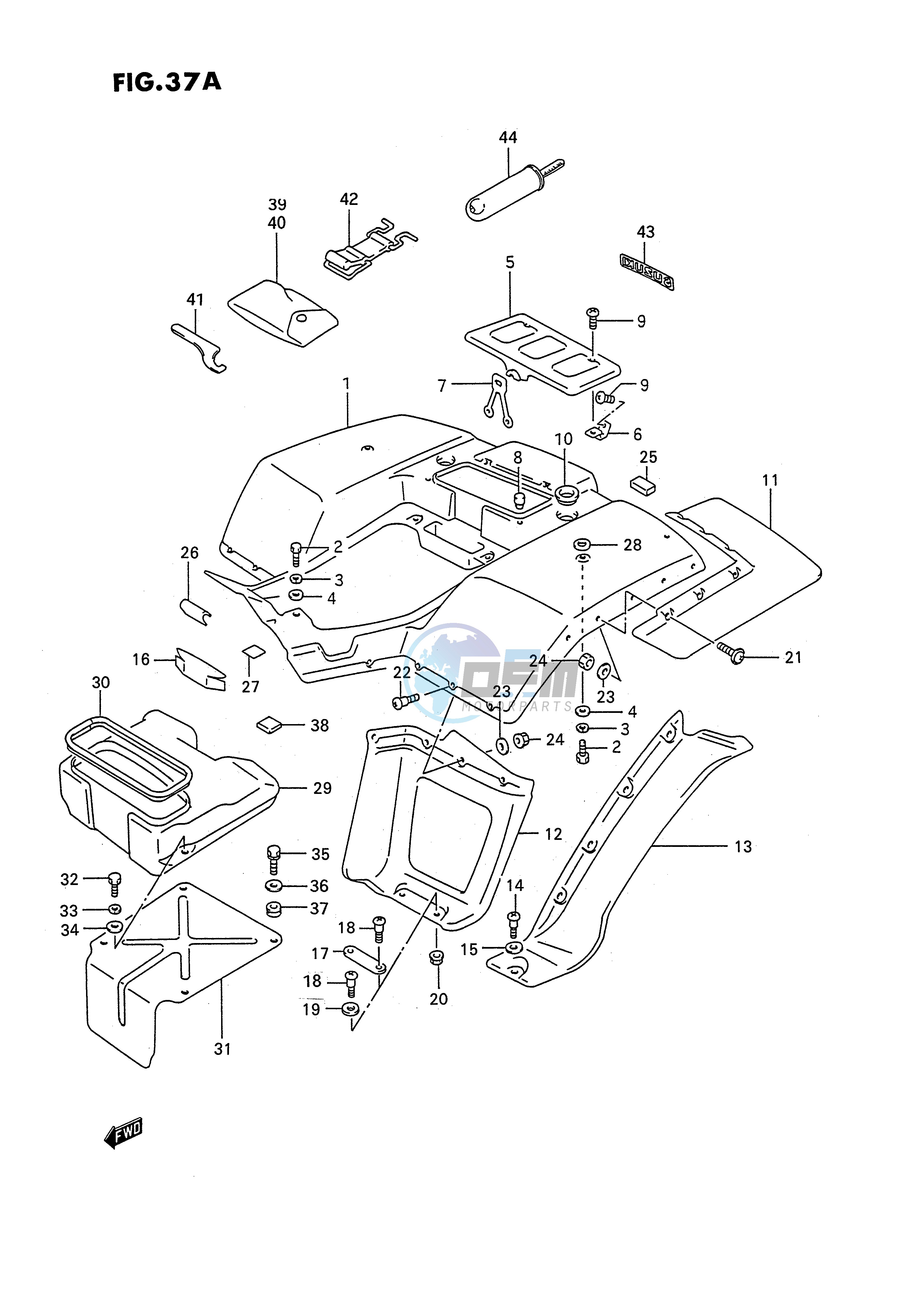 REAR FENDER (MODEL M N P R S T)