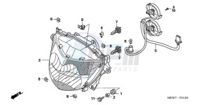 NT700VAA France - (F / ABS) drawing HEADLIGHT