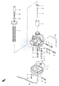 GS125 (E1) drawing CARBURETOR (MODEL Z D F K)