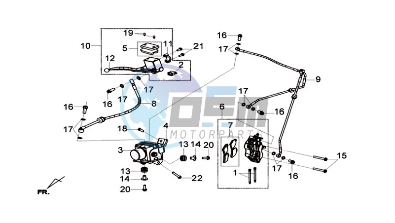 BRAKE CALIPER FOR / BRAKE LEVER CPL