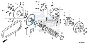 SH125AD SH125i UK - (E) drawing DRIVEN FACE