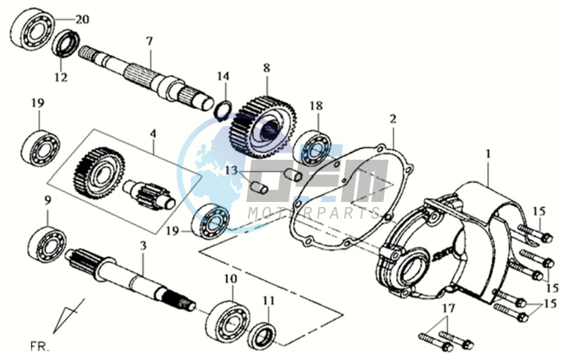 CRANKCASE - DRIVE SHAFT