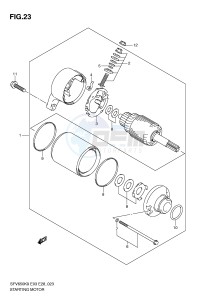 SFV650 (E3-E28) Gladius drawing STARTING MOTOR (SFV650K9)