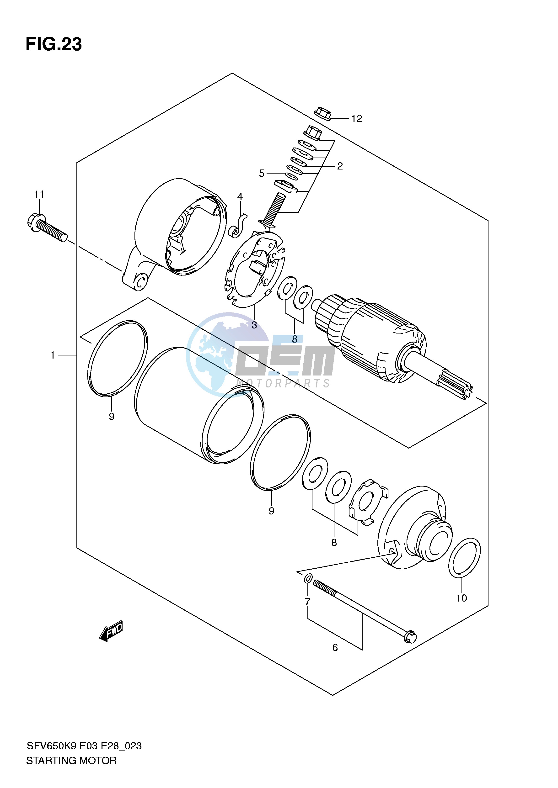 STARTING MOTOR (SFV650K9)