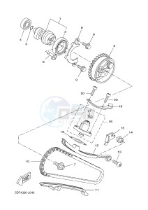 WR125R (22BB 22BB 22BB) drawing CAMSHAFT & CHAIN