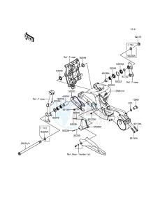 NINJA H2 ZX1000NGF XX (EU ME A(FRICA) drawing Swingarm