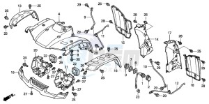 TRX350TM FOURTRAX drawing FRONT FENDER