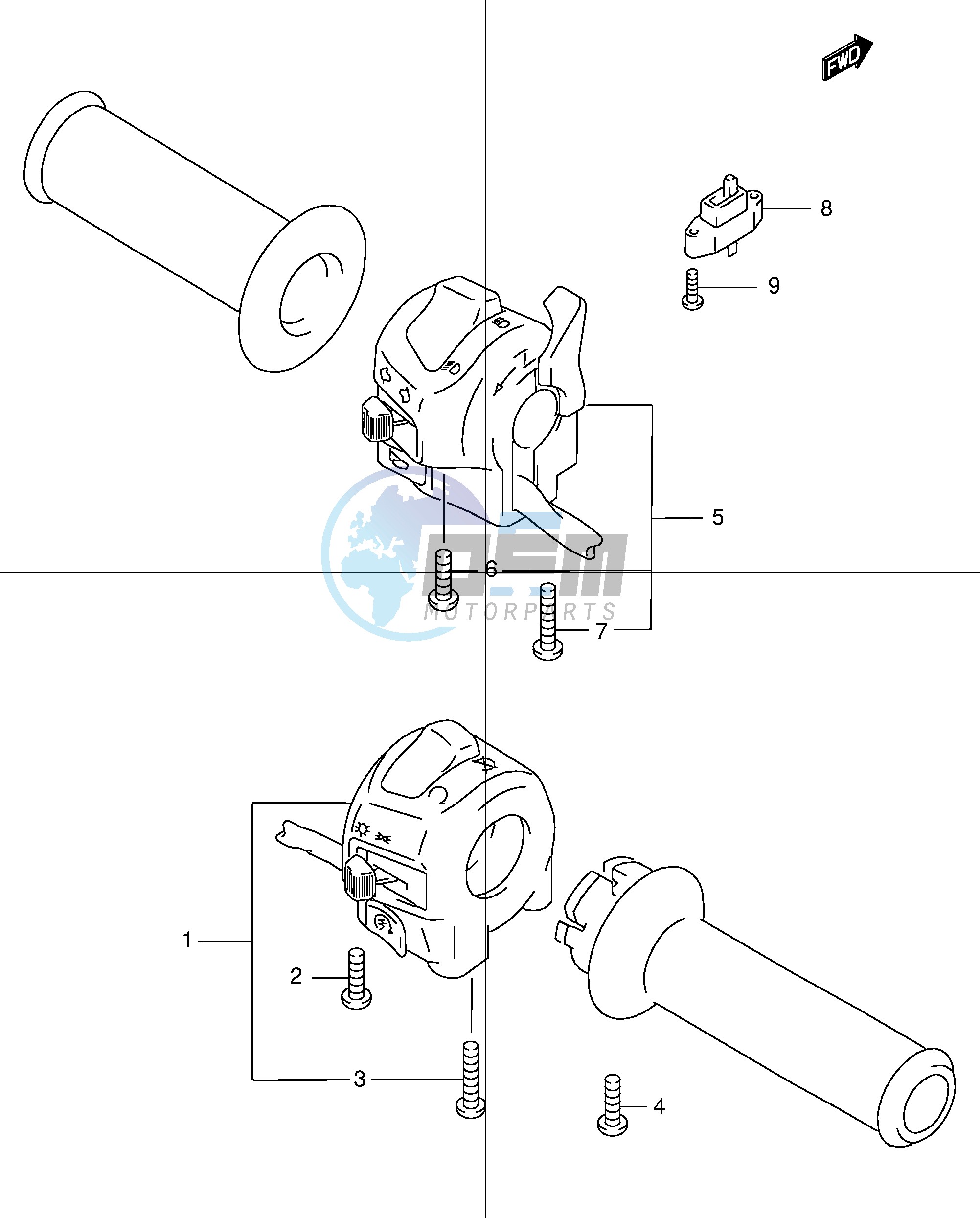 HANDLE SWITCH (GSF600Y UY K1 K2 UK1 UK2)