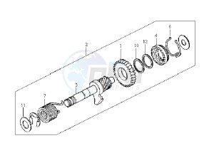 HUSKY 125 drawing KICKSTART AXLE