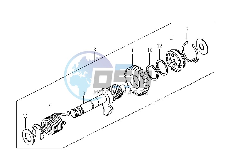 KICKSTART AXLE