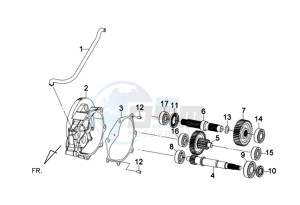 COMBIZ 50 drawing CRANKCASE - DRIVE SHAFT