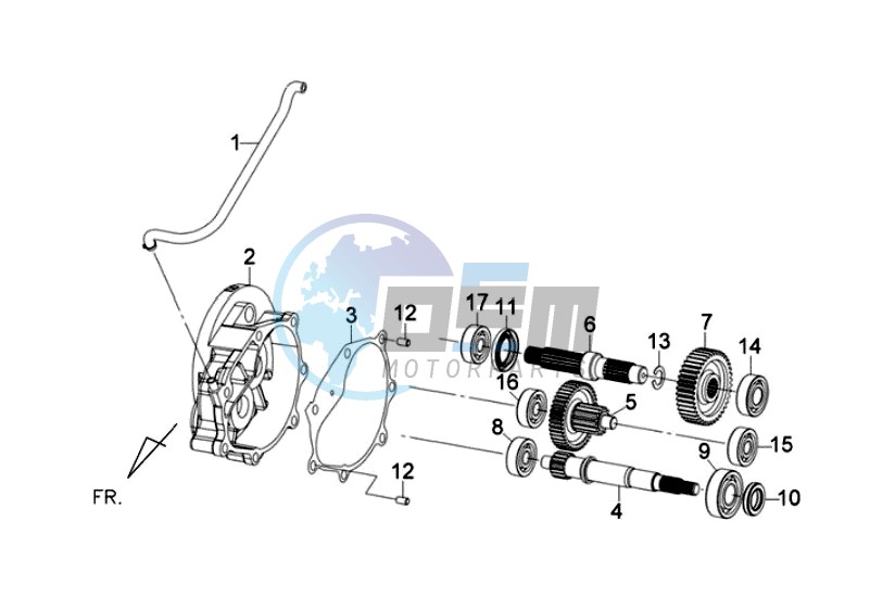 CRANKCASE - DRIVE SHAFT