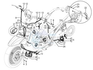 Beverly 350 4t 4v ie e3 Sport Touring drawing Brakes hose  - Calipers