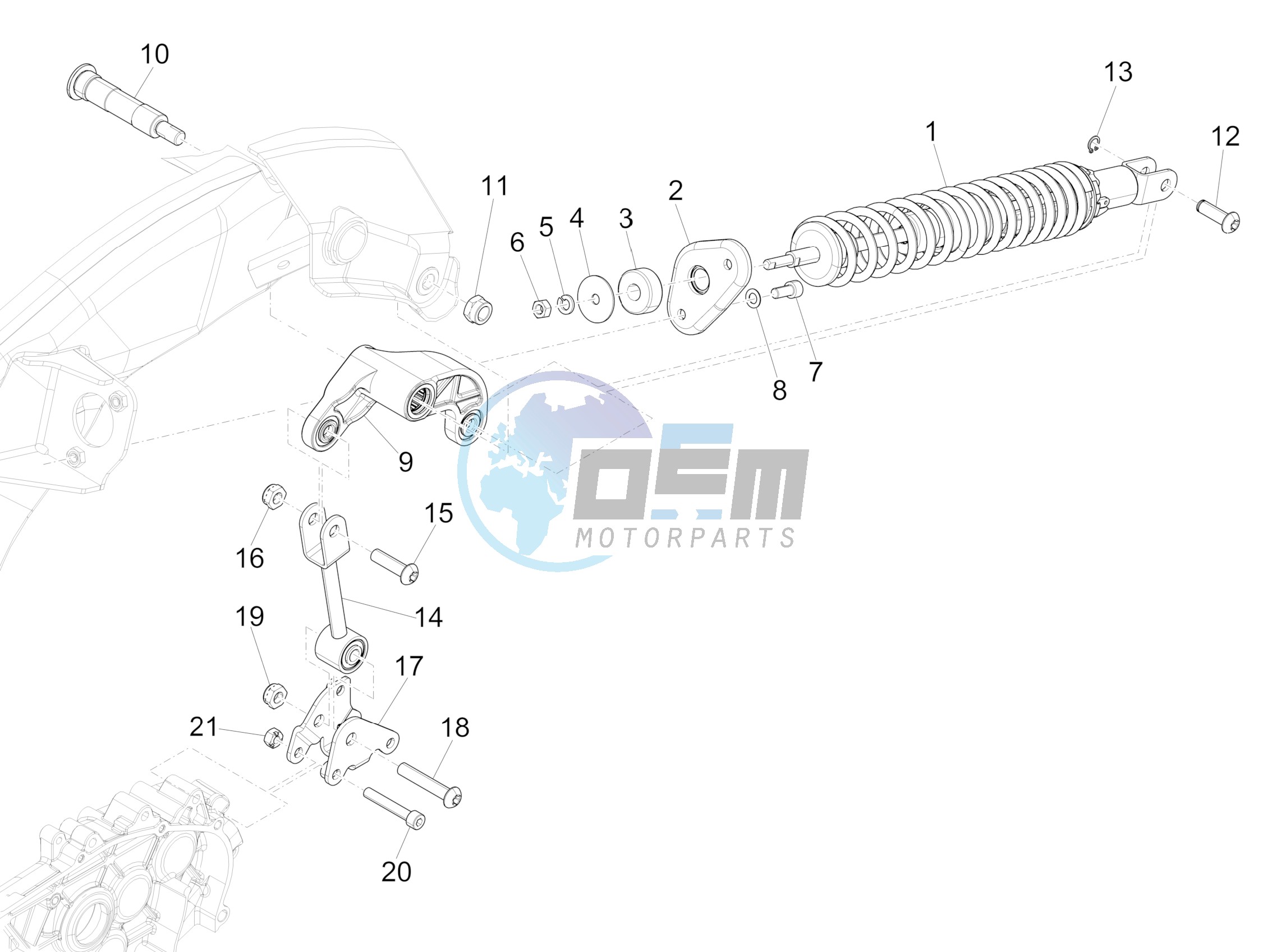 Rear suspension - Shock absorber/s