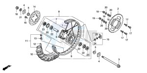 CRF150RB CRF150RB drawing REAR WHEEL