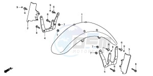 VTX1800C1 drawing FRONT FENDER