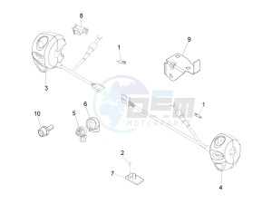 Beverly 500 Cruiser e3 2007-2012 drawing Selectors - Switches - Buttons