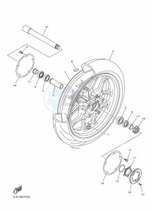 YZF-R1 (BX4D) drawing FRONT WHEEL