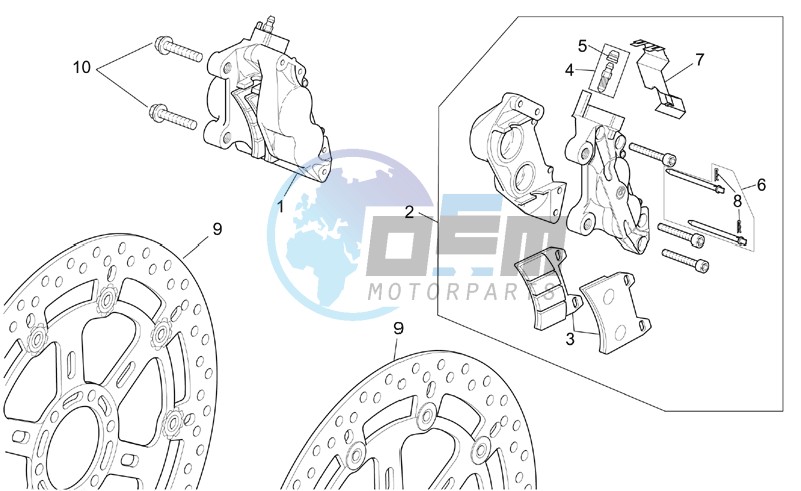 ST-RS vers. front brake caliper