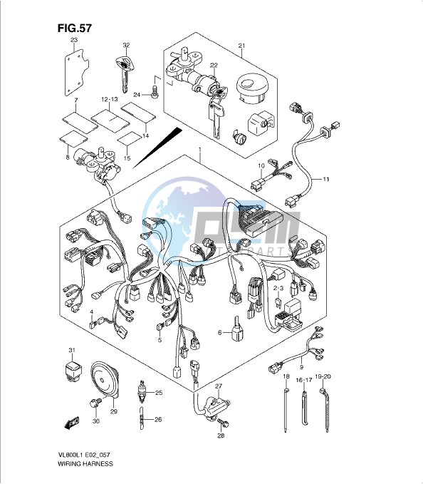 WIRING HARNESS (VL800L1 E2)