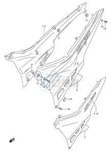 GSX600F (E2) Katana drawing FRAME COVER (MODEL M)