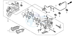 CBF1000S drawing REAR BRAKE CALIPER (CBF1000A/T/S)