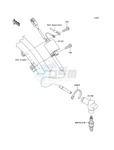 KX250 KX250-R1 EU drawing Ignition System