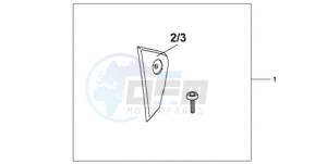 CBR1000RA9 Korea - (KO / ABS) drawing FAIRING SCUFF PAD