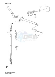 SV1000 (E2) drawing HANDLEBAR (SV1000S S1 S2)