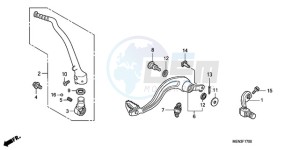 CRF450RA Australia - (U) drawing PEDAL/KICK STARTER ARM