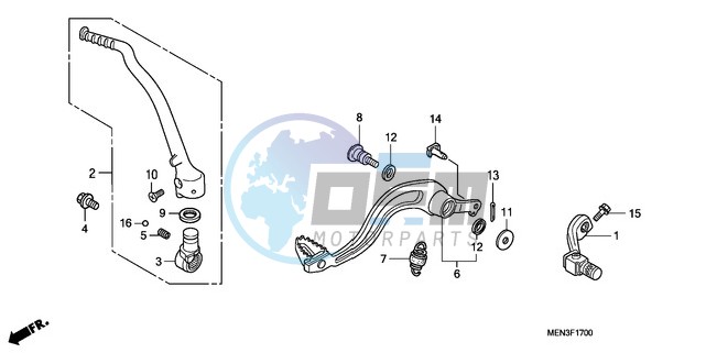 PEDAL/KICK STARTER ARM