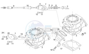 RS 125 Tuono drawing Cylinder - Exhaust valve