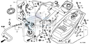 NC750DE Integra - NC750D Europe Direct - (ED) drawing FUEL TANK/ FUEL PUMP