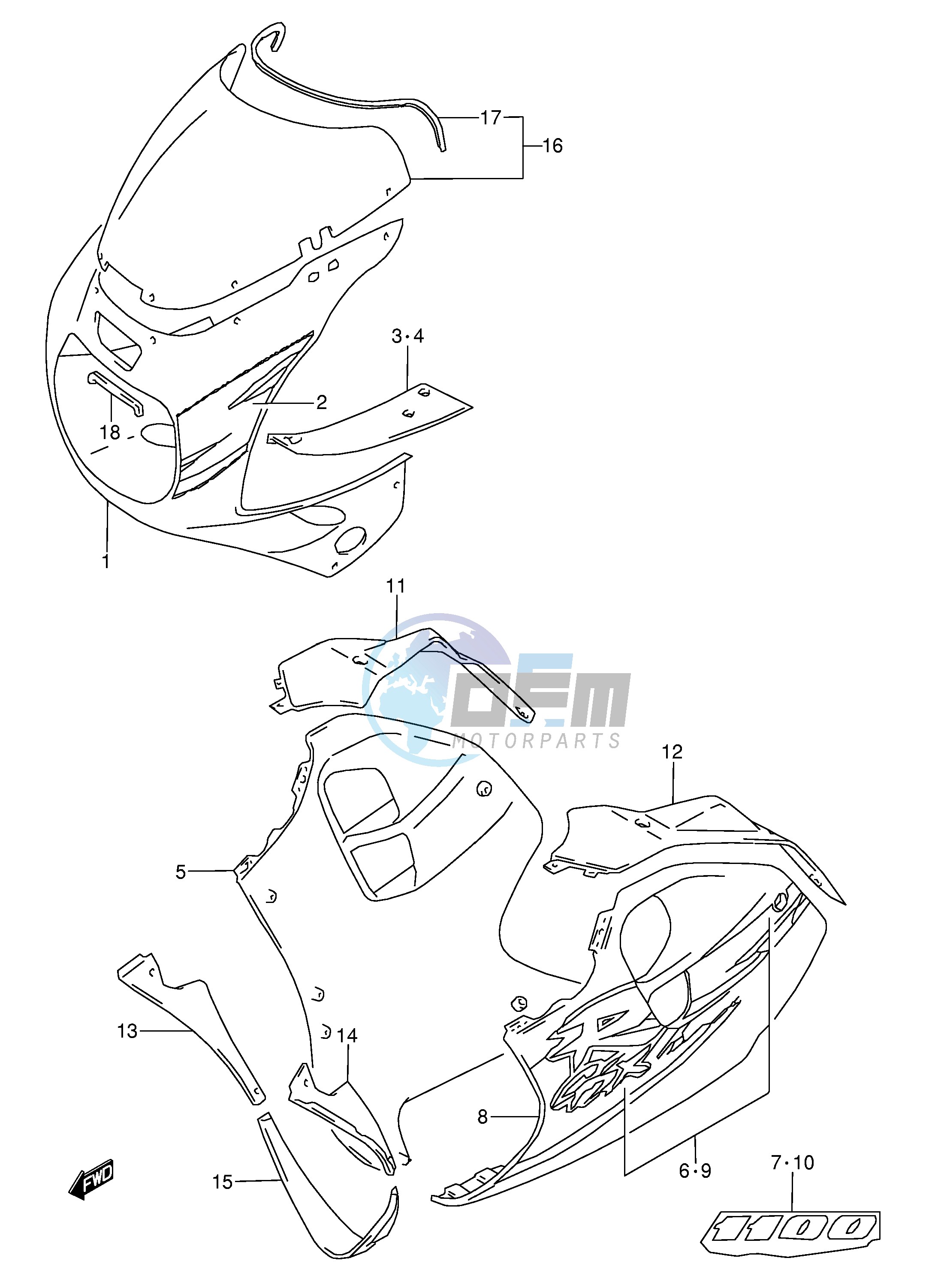 COWLING BODY (MODEL R 33J)