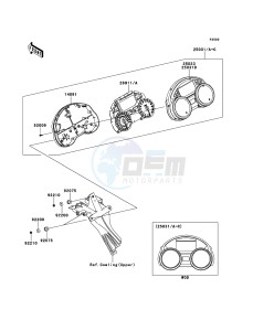 ZZR1400_ABS ZX1400FEF FR GB XX (EU ME A(FRICA) drawing Meter(s)